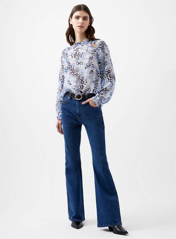 FRENCH CONNECTION Dia Hallie Crinkle Blouse XS